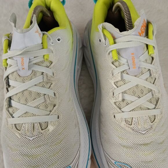 HOKA One Mens BONDI X WHITE  RUNNING SHOES  Size 10D - Picture 12 of 15
